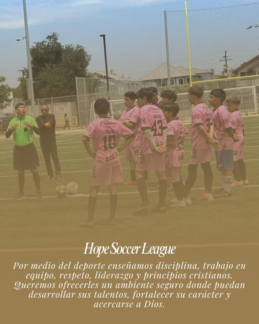 Una liga de fútbol creada para restaurar, formar e inspirar a niños y jóvenes.